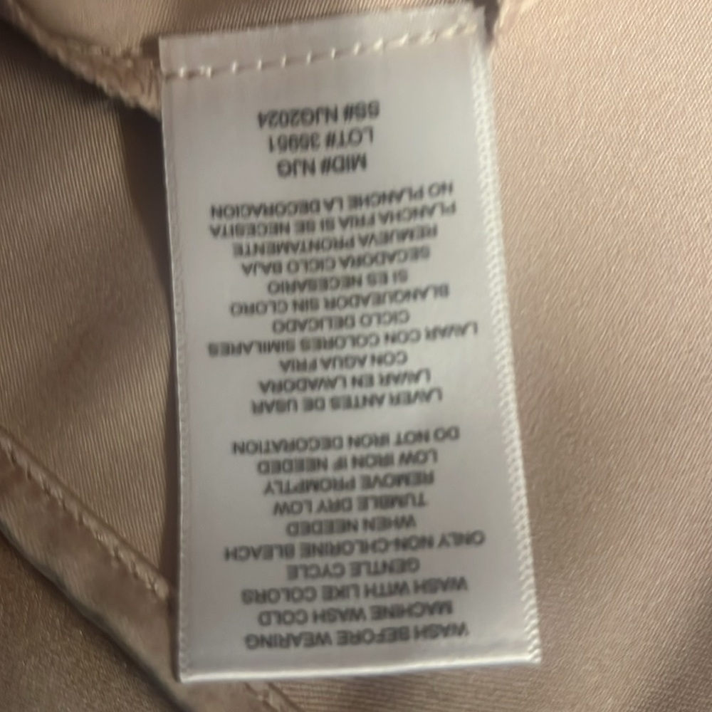 Satin Beige Skirt With Elastic Waistband & Original Tags - Picture 4 of 4